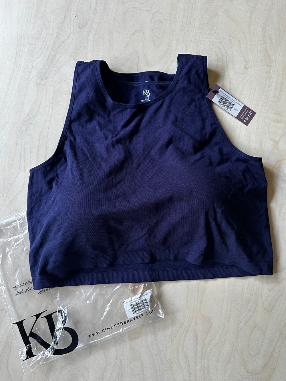 Kindred Bravely Women's Crop Tank Top in Navy